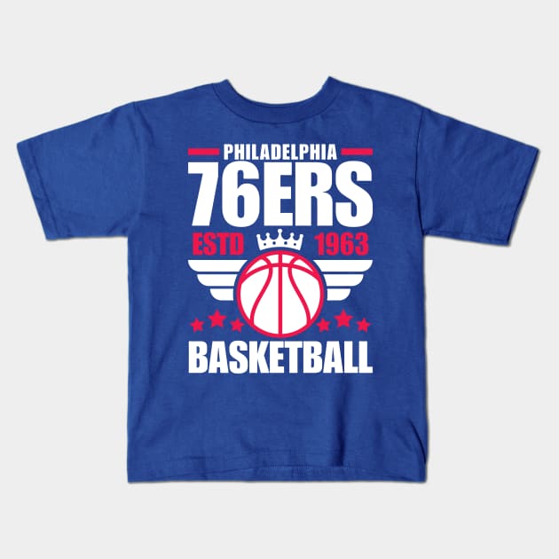 Philadelphia 76ERS 1963 Basketball Retro Kids T-Shirt by ArsenBills